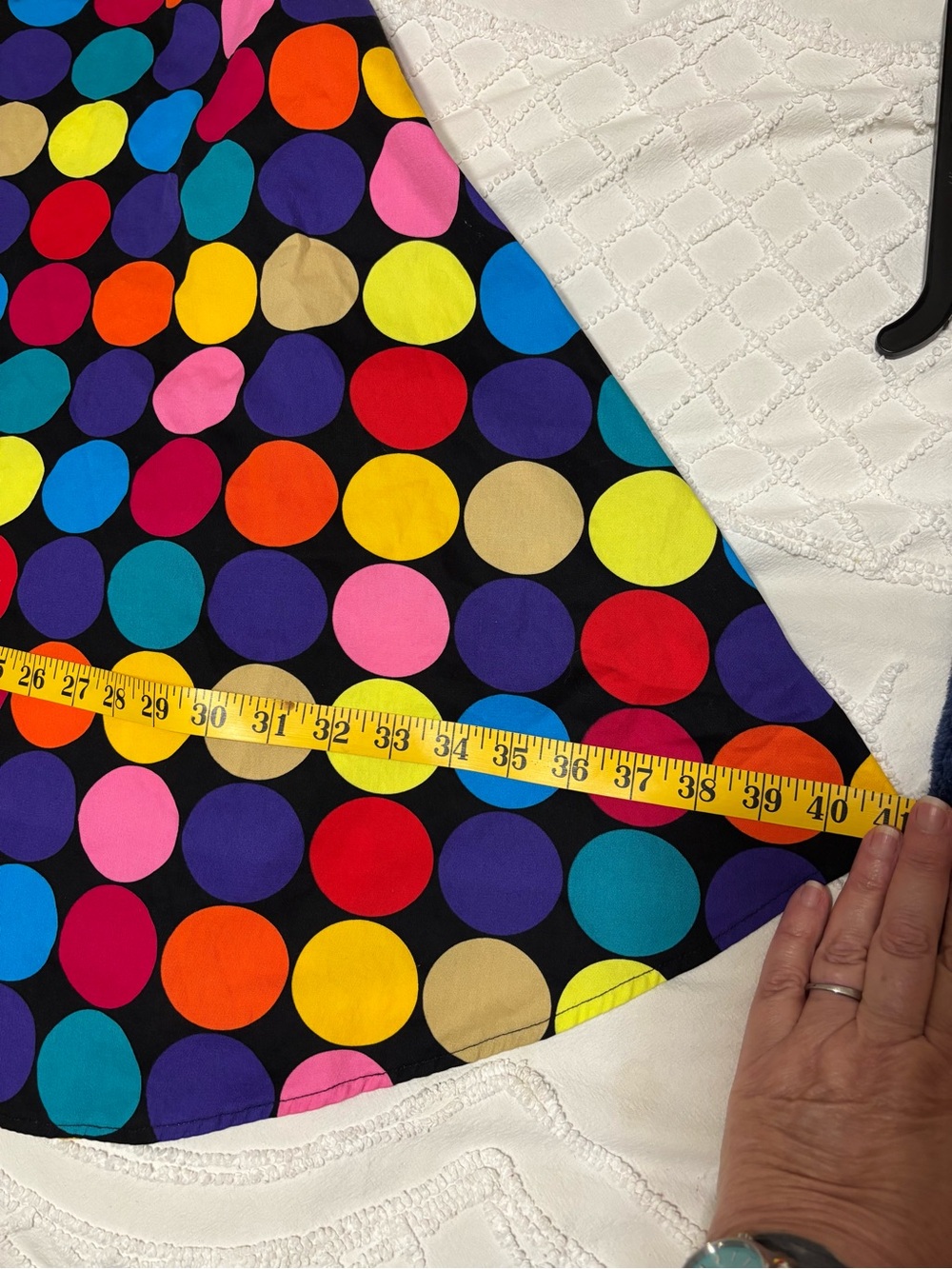 Vintage-Inspired Multicolor Polka Dot Fit & Flare Dress - M - Picture 10 of 10